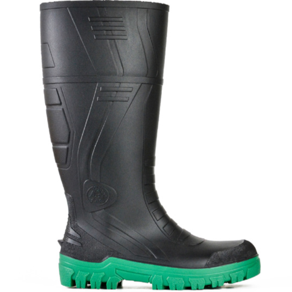 Bata Black/Green 400mm JobMaster Non-safety Gumboots Sizes 4 - 15
