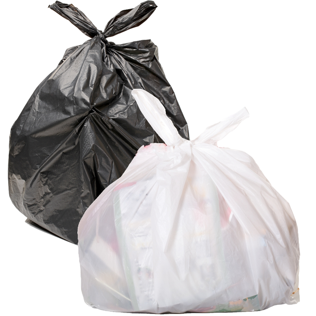 27L Office/Kitchen Tidy Bin Liners on Roll (Roll 50 Bags) (Carton 20 Rolls) - Black or White