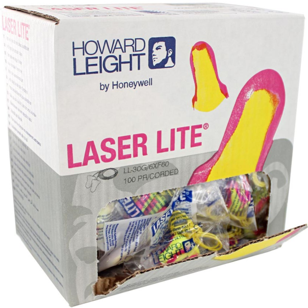 Honeywell LL-30 Class 4 25dB Laser Lite Corded Earplugs (Pack 100 Pairs)