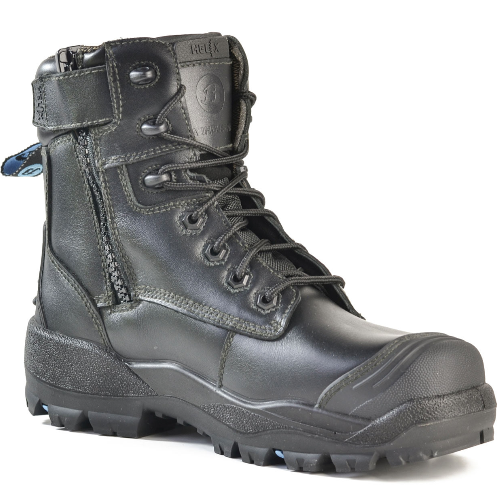 Bata Black Leather Helix Ultra Longreach Zipped Insulated Composite Toe Work Boots Sizes 3 - 14 + 7½ - 10½