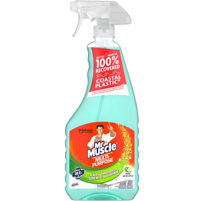 500ml Mr Muscle Multi Purpose Disinfectant/Cleaner Trigger (Carton 4 Bottles)