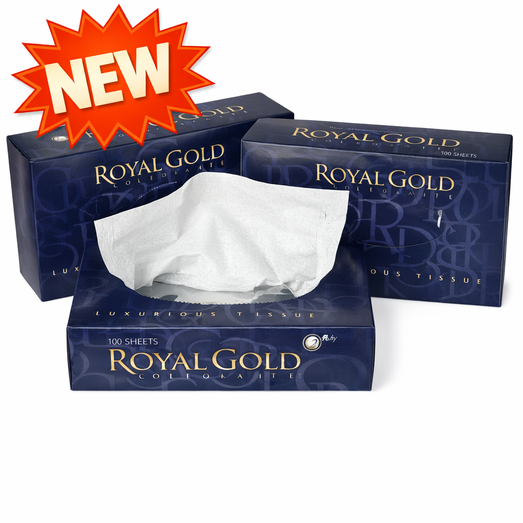 Royal Gold Corporate 2-ply Facial Tissues [FSC Virgin] Flat Box (Pack 100 Sheets) (Carton 48 Packs)