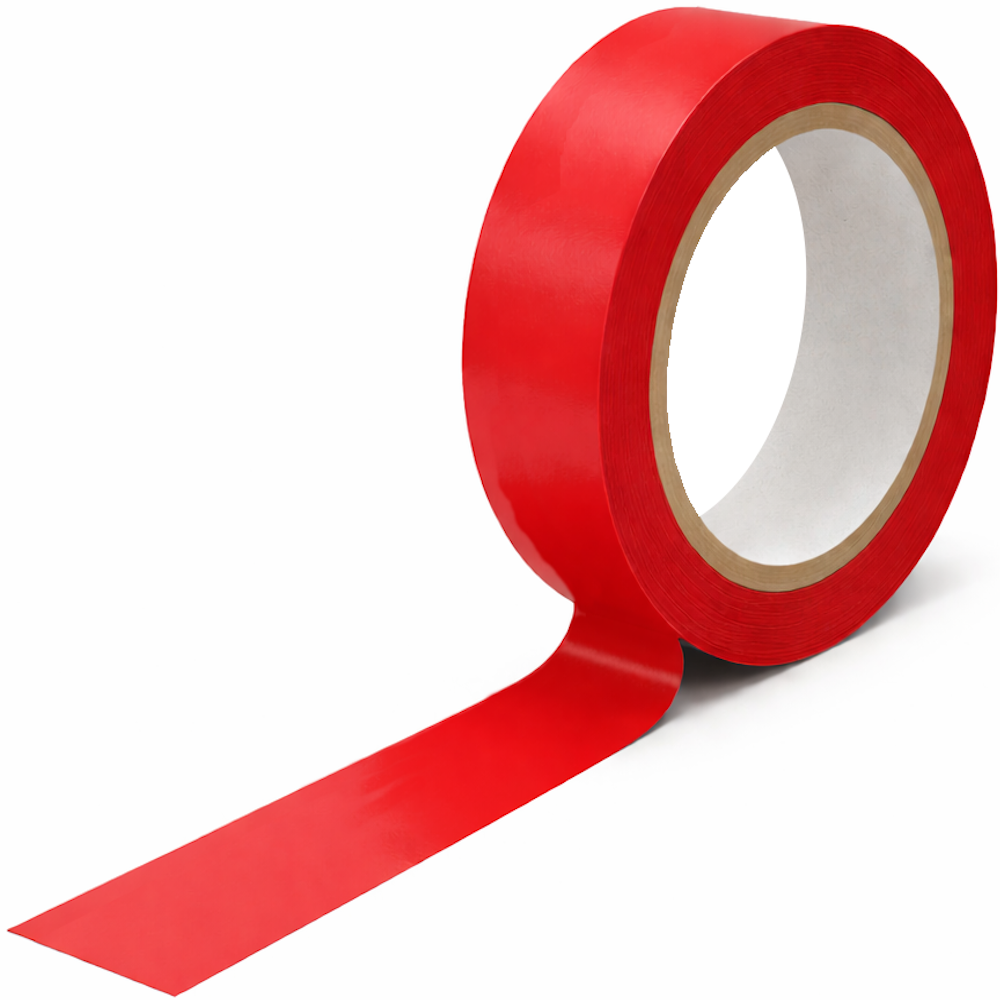 Coloured PVC Packing Tape with Rubber Adhesive