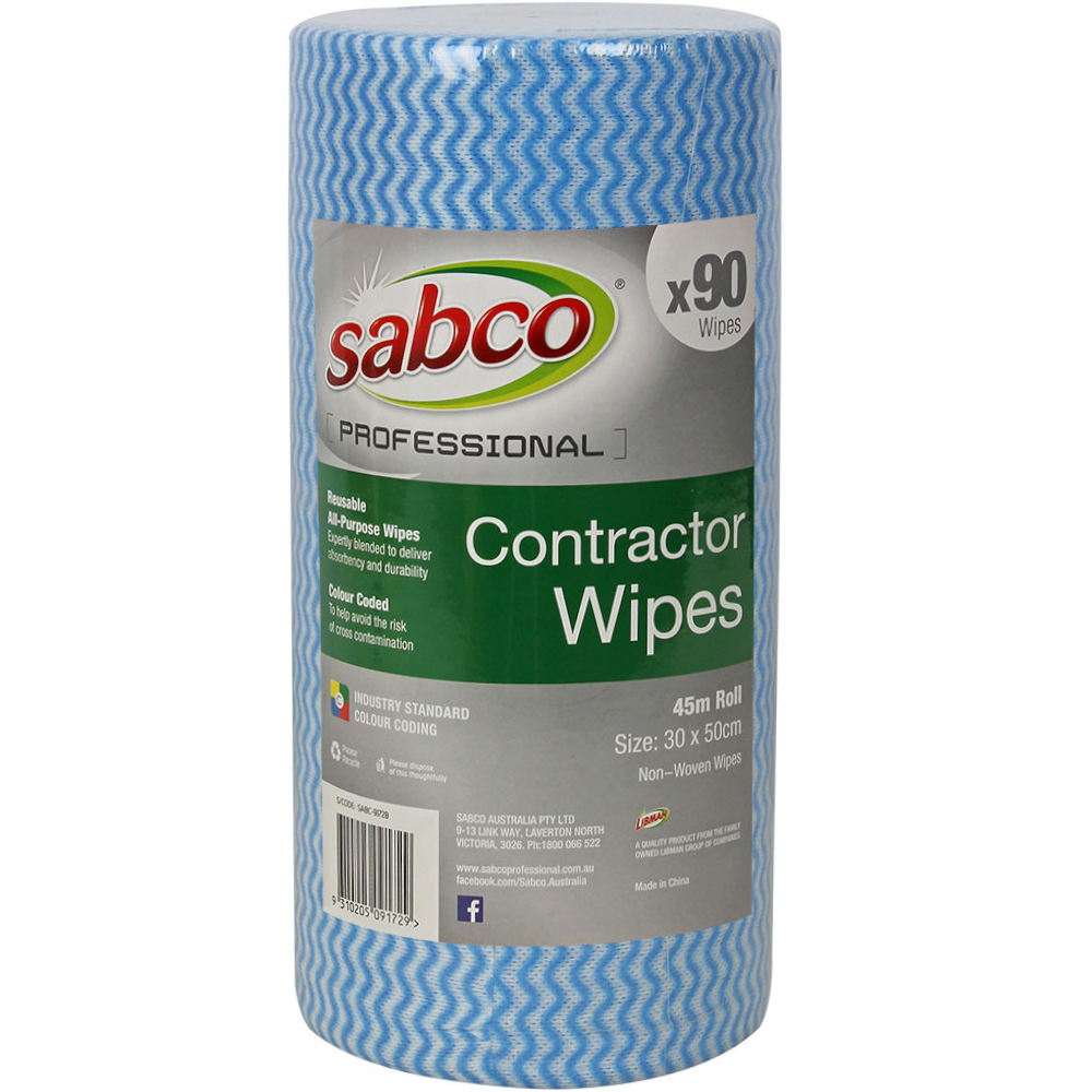 Sabco Professional SABC-9172 Contractor Wipes on Roll (Carton 6 Rolls)