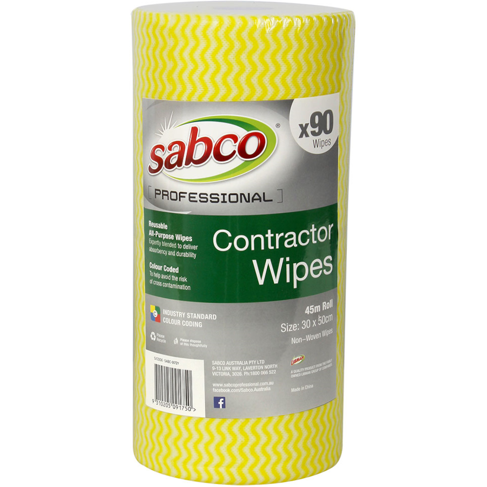 Sabco Professional SABC-9172 Contractor Wipes on Roll (Carton 6 Rolls)
