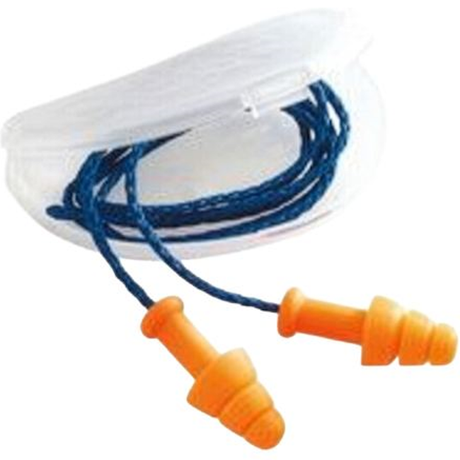 Honeywell SDT-30E SmartFit Class 2 16dB Metal Detectable Reuseable Corded Earplugs (Pack 50 Pairs)
