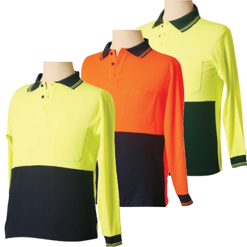 Long Sleeve Hi-Vis Polo Shirt with TrueDry for Day Use