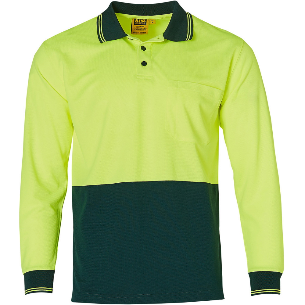 Long Sleeve Hi-Vis Polo Shirt with TrueDry for Day Use