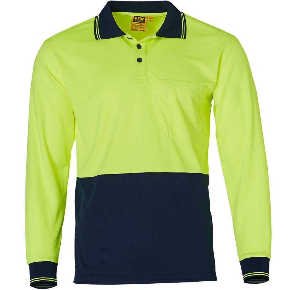 Long Sleeve Hi-Vis Polo Shirt with TrueDry for Day Use