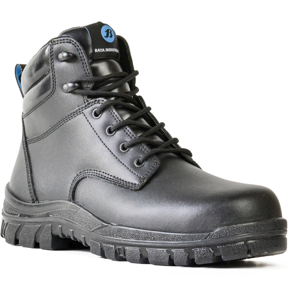 Bata Black Saturn Steel Toe Work Boots Sizes 2 - 13 + 6½ - 10½