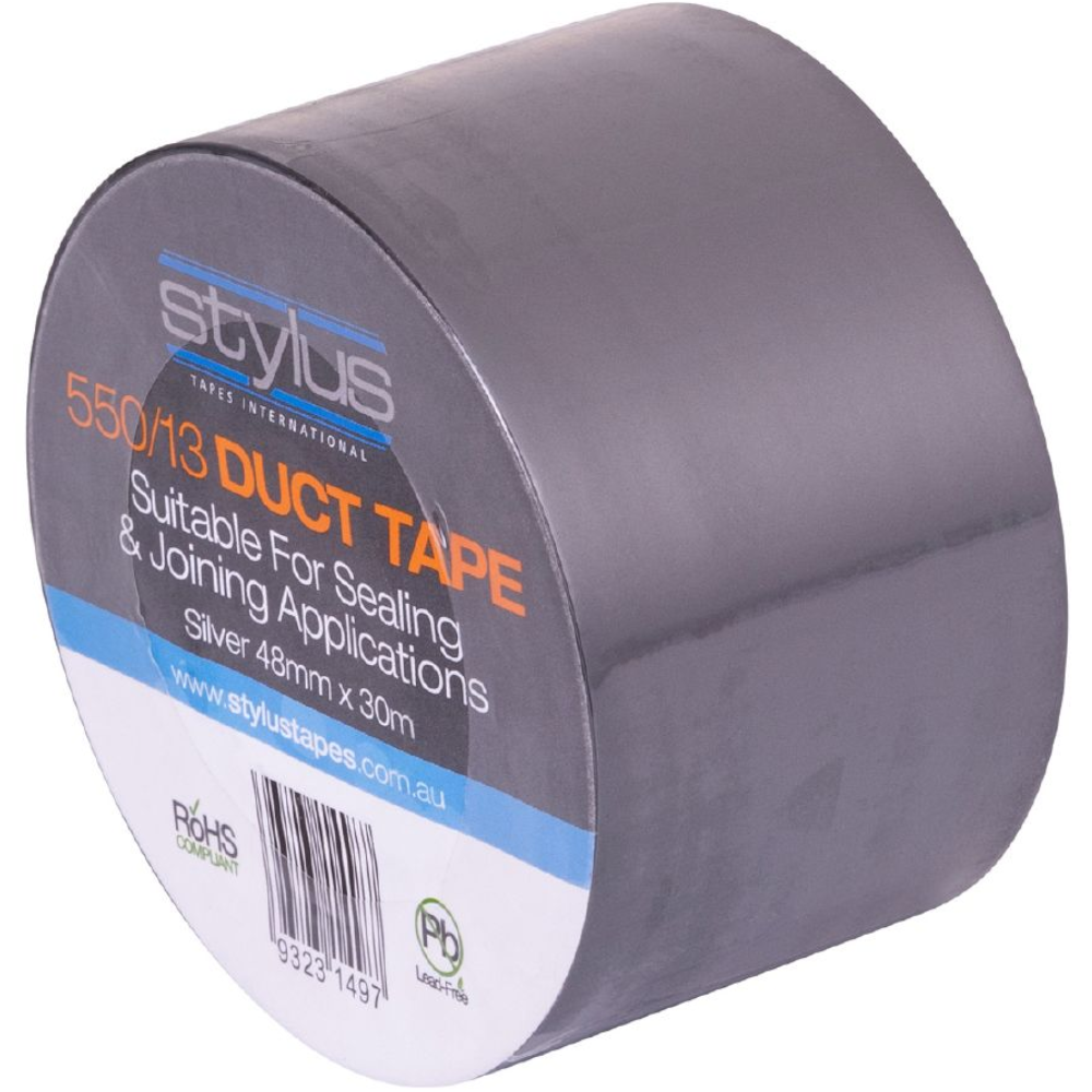 Stylus 550/13 Silver Duct/Joining Tape 48mm x 30m (Carton 60 Rolls)