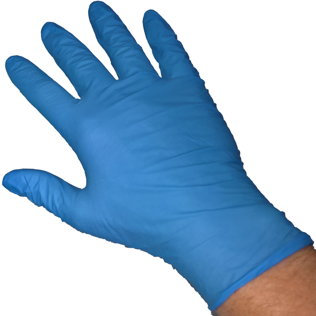 TOUGHLINE Premium Blue (5.0g) Disposable Nitrile Gloves (Pack 100 Gloves) (Carton 10 Packs)