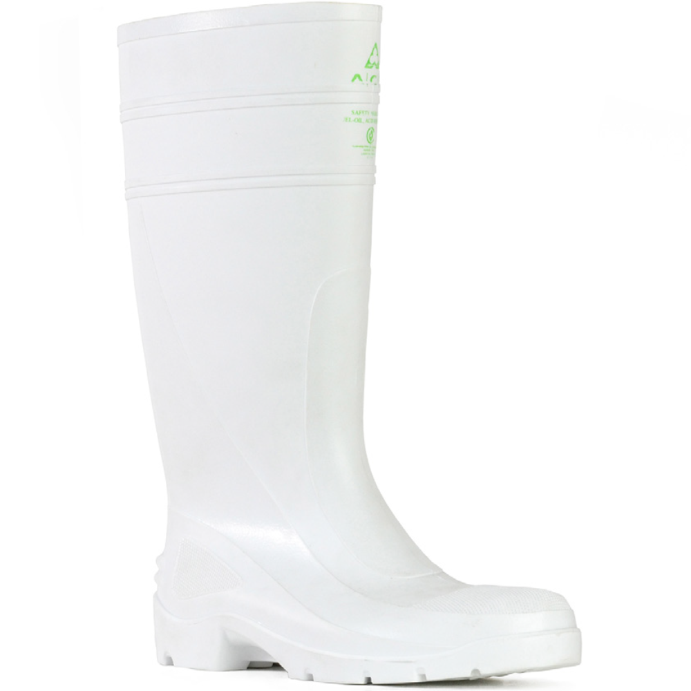 Bata White/White 400mm Utility Safety Gumboots Sizes 5 - 12