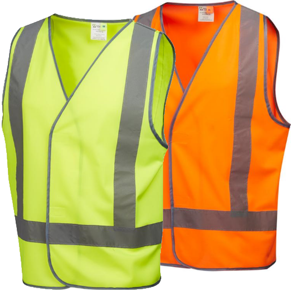 Hi Vis Day/Night Use 'H' Pattern Vest Sizes SML - 6XL