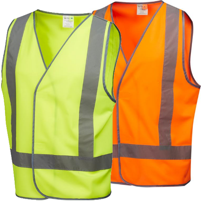 Hi Vis Day/Night Use 'H' Pattern Vest Sizes SML - 6XL