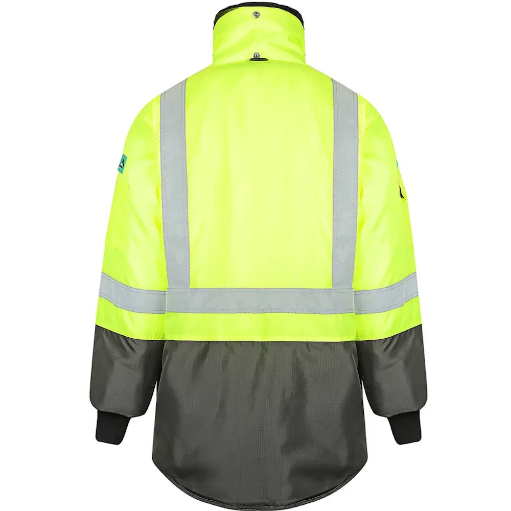 Badger Day/Night HiVis X350 Xtreme® Freezer Jacket Green/Yellow Sizes: Small - 5XL